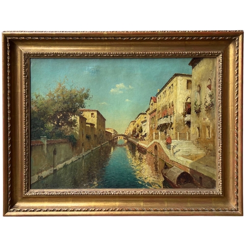 522 - Antoine Bouvard (1870 - 1956)A Venetian canalSigned lower left, 'Bouvard'Oil on canvasDimensions:(Fr... 