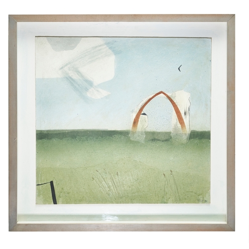 531 - Keith Purser (B. 1944)A ruined archway, 1990Oil on boardSigned lower right, 'K C P 90'Property of a ... 