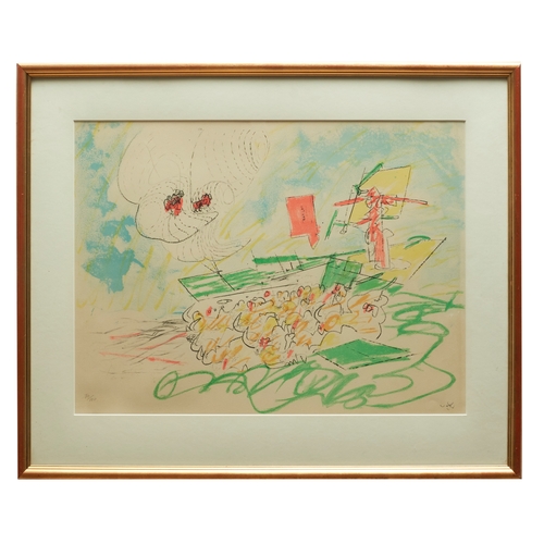 554 - Roberto Matta (1911 - 2002)Lithograph on paperInscribed in pencil lower left, '70/100'Signed in penc... 