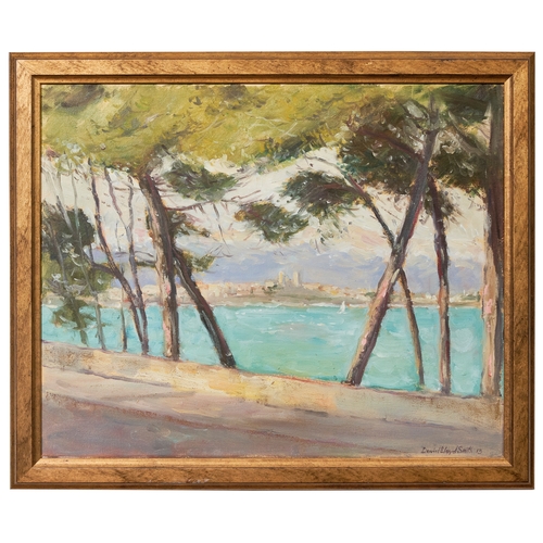 578 - David Lloyd Smith (b. 1944)Plage de Salis, Antibes, 2013Oil on canvasSigned bottom right, inscribed ... 