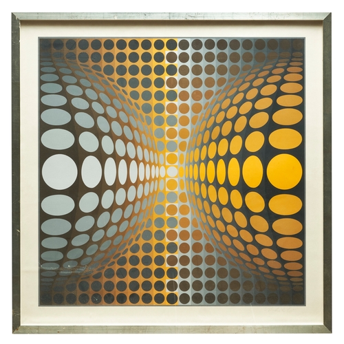 593 - Victor Vasarely (1906 - 1997)Ond-JG, 1968Silkscreen on paperSigned bottom rightDimensions:(Paper) 27... 