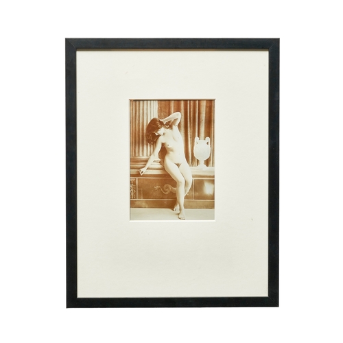 603 - Late 19th/Early 20th CenturyNude in a classical interiorBromide print on paper Dimensions:(Imag... 