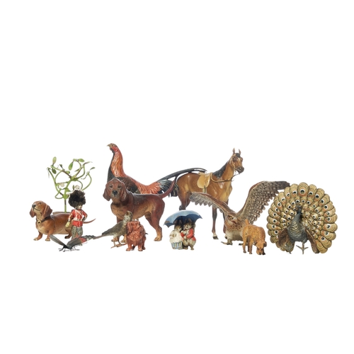 626 - Austrian19th CenturyA group of 13 Austrian cold-painted animal figurines