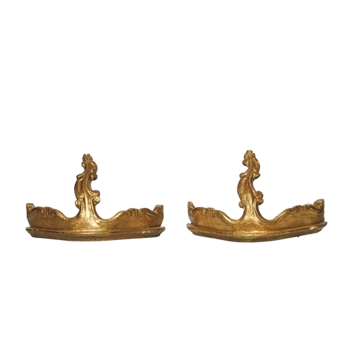 636 - Italian19th CenturyA pair of giltwood and polychrome decorated models of angels Provenance: Chr... 