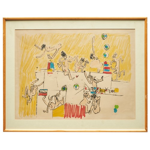 556A - Roberto Matta (1911 - 2002)Volley ball (?)Signed in pencil lower right, 'Matta'Inscribed in pencil l... 