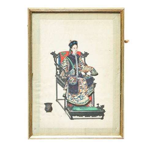 605 - Chinese19th CenturyA set of 12 figural studies, in traditional contemporary dressGouache on paperDim... 