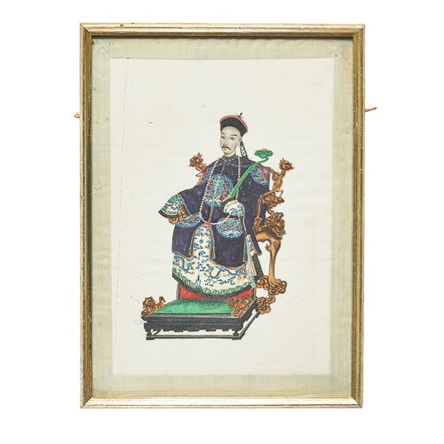 605 - Chinese19th CenturyA set of 12 figural studies, in traditional contemporary dressGouache on paperDim... 