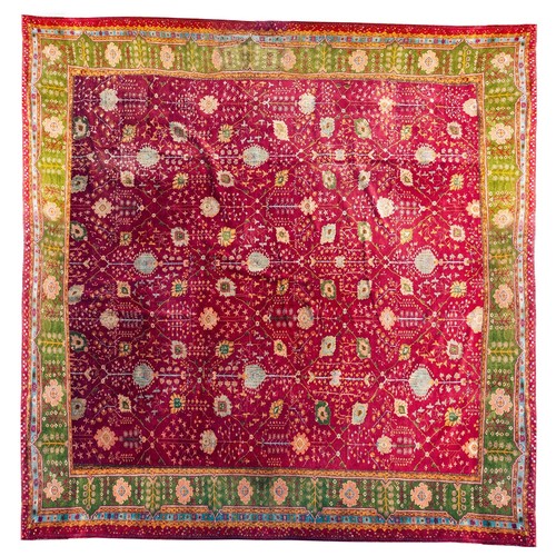 380 - An extremely large and impressive Oushak wool carpetIn excellent condition Decorated throughout... 