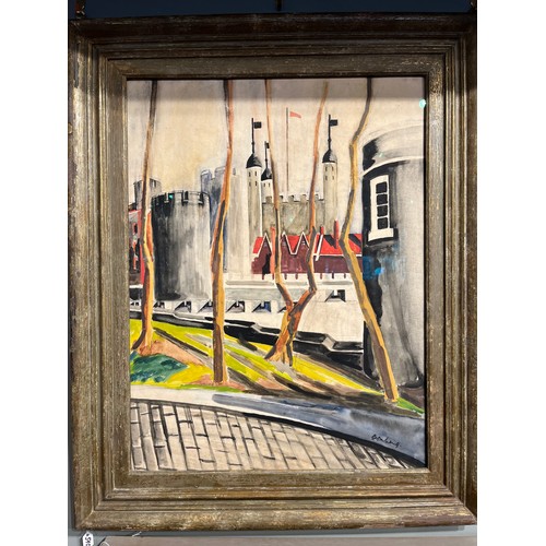 510 - David Bomberg (1890 - 1957)The Tower of London, 1920Signed lower right, 'Bomberg'Watercolour and gra... 