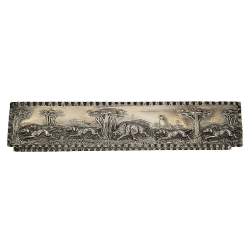 115 - A boar hunt pen box, c. 1901Inscribed 'Rita / 1878 - 1903'TH Hazlewood & Co. HallmarkedSilv... 