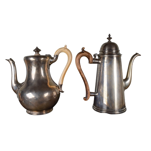 119 - British19th/20th CenturyTwo silver coffee pots[a] Hallmarked S. J. Phillips, London and inscribed 'B... 