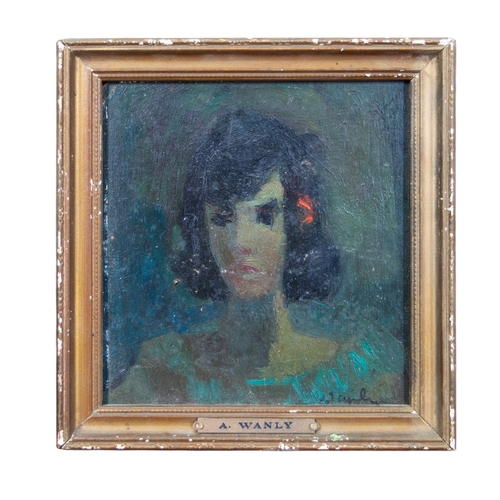 161 - Adham Wanly (Egyptian, 1908 - 1959)Portrait of a womanOil on artist's boardSigned lower rightFrom th... 