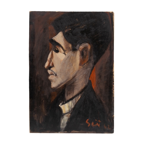 177 - Seif Wanly (Egyptian, 1906 - 1979)Portrait of a young manOil on paperSigned lower rightFrom the Dr M... 