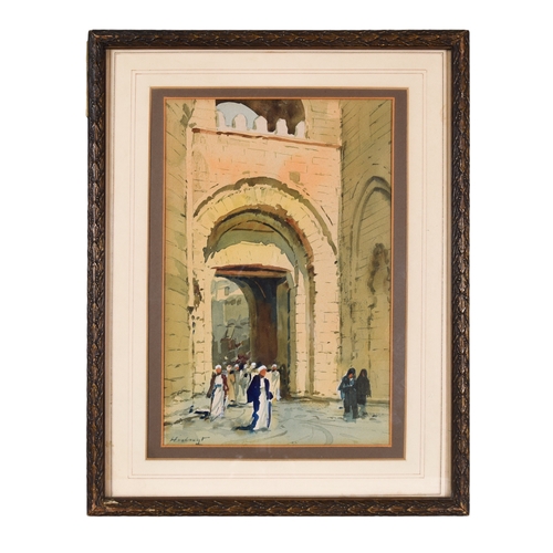 202 - D. Hidayet (d. 1972), TurkishOne of the Old Cairo GatesWatercolour on paperSigned bottom leftFrom th... 