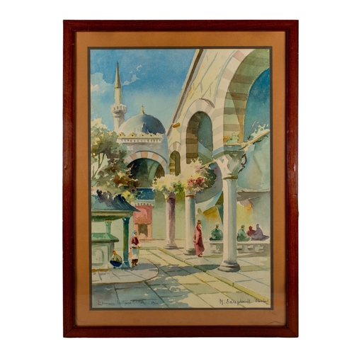 203 - 20th CenturyView of a mosque, 1920Watercolour on paperInscribed and signed underneathFrom the Dr Moh... 