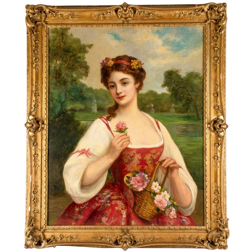 212A - Antonio Torres (20th Century)Portrait of a lady with flowersOil on canvasSigned lower leftTo be sold... 