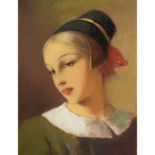 223 - Gyula Balint (Hungarian, 1884 - 1956)Portrait of a girlPastel on paperSigned bottom leftFrom the Dr ... 