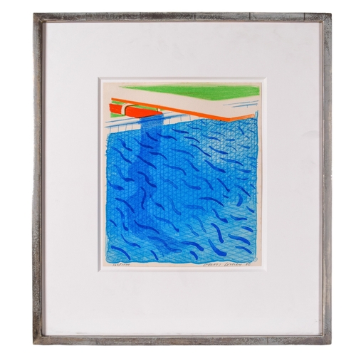 273 - David Hockney (b. 1937)Pool Made with Paper and Blue Ink for BookLithograph in colours, 1980Signed a... 