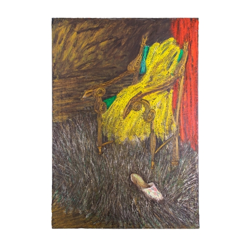 284 - Sophie de Stempel (b. 1960)The Yellow DressOil on canvasProvenance: Royal Academy Exhibition of Arti... 