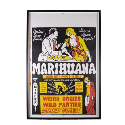 286 - AmericanCirca 1936Marihuana, Weed With Roots in HellPoster print on paperCreated to promote Dwain Es... 