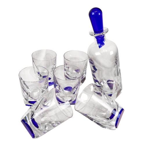 665 - Thomas BastideFor BaccaratA crystal decanter set with six tumblersThe tumblers marked 'Baccarat Fran... 