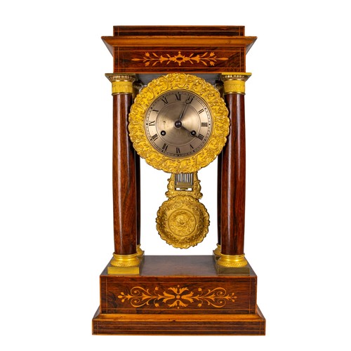 675A - FrenchCharles XAn ormolu mounted rosewood inlay mantel clockTo be sold without reserveFrom the Dr Mo... 