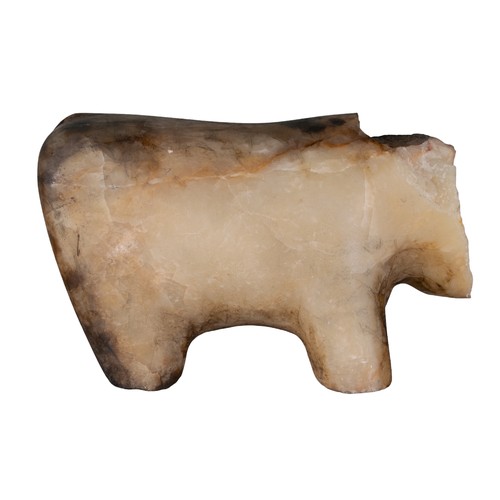 307 - South ArabianAn alabaster bullTo be sold without reserveProvenance: Private Collection of Dr. Mohamm... 