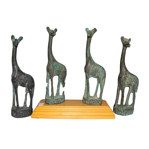 330 - Middle EasternA group of four bronze giraffesTo be sold without reserveFrom the Dr Mohammed S Farsi ... 