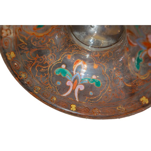 316 - An enamelled glass mosque lampFrom the Dr Mohammed S Farsi CollectionDimensions:14 in. (H) x 8.5 in.... 