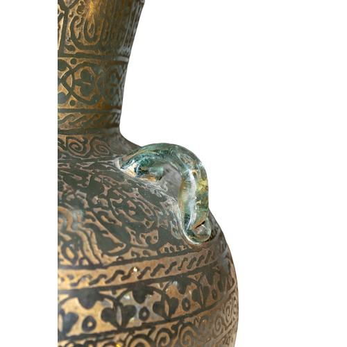 315 - SyrianAn etched glass and gilt mosque lampTo be sold without reserveFrom the Dr Mohammed S Farsi Col... 