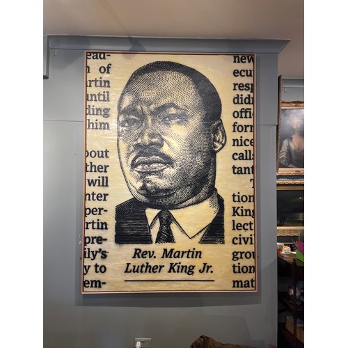 280 - José-María Cano (B. 1959)Rev. Martin Luther King Jr. (1929 - 1968), 2007Encaustic on canvas laid on ... 