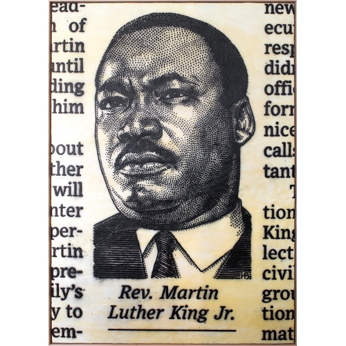 113 - José-María Cano (B. 1959)Rev. Martin Luther King Jr. (1929 - 1968), 2007Encaustic on c... 