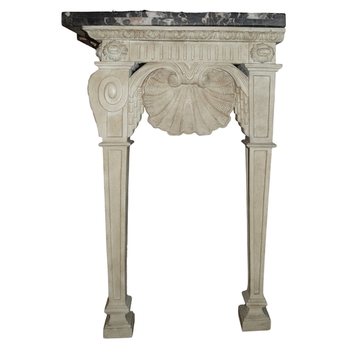 132 - In the manner of William KentA large console table with a specimen marble topProperty of a Gentleman... 