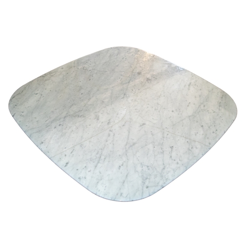 160 - ContemporaryA large white marble flex form Harrods coffee tableDimensions:10 in. (H) x 36 in. (W) x ... 