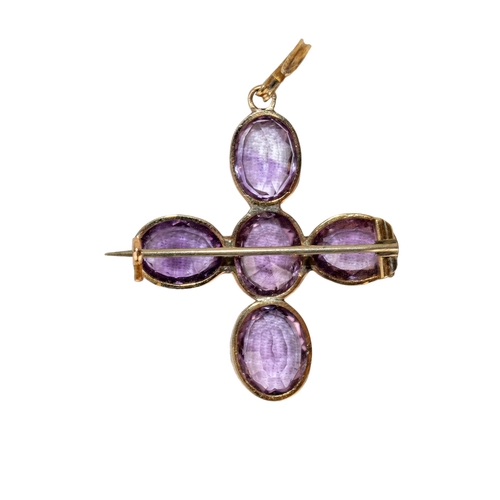 17 - BritishVictorianAn attractive amethyst and yellow gold collet necklaceComprising 22 oval shaped mixe... 