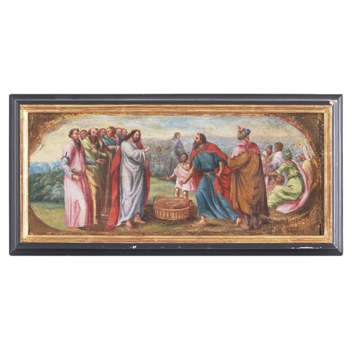 237 - Florentine16th centuryFeeding of the five thousandOld label versoOil on panel Dimensions:(... 