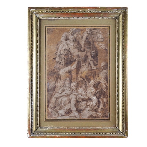 257 - Attributed to Giorgio Vasari (1511 - 1574)16th CenturyDeposition from the crossInk and chalk on pape... 