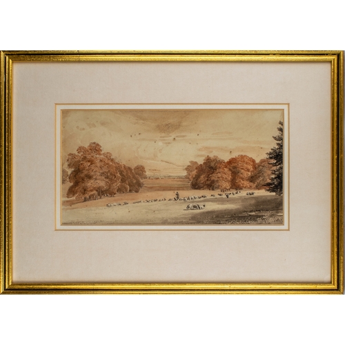 268 - William Turner of Oxford (1789-1862)Landscape with SheepWatercolour on paperDimensions:(Framed) 11.5... 