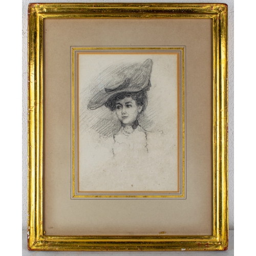 269 - Charles Conder (1868-1909)Portrait of Mrs. Cecil Lawson, the artist's sister-in-lawCharcoal on paper... 