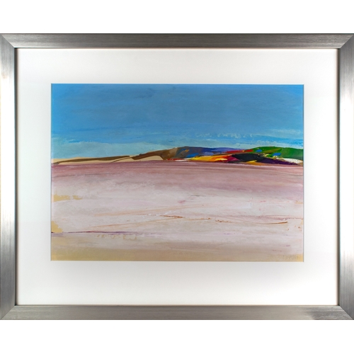 308 - Donald Hamilton Fraser (1929-2009)Landscape with PinkOil on paperSigned lower leftDimensions: (Frame... 