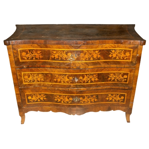 339 - Italian18th centuryA commode with inlayWalnut Dimensions:36 in. (H) x 54 in. (W) x 25.25 in. (D... 