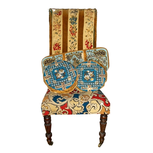 350 - William IVa nursing chair and beadwork cushionsTo be sold without reserveFrom the Gaia Servadio Coll... 