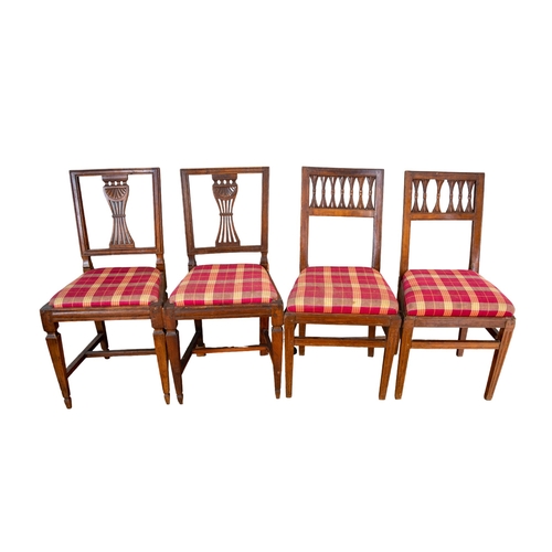 351 - Italian19th/20th CenturyA group of 10 harlequin dining chairsWith repairs and inconsistencies F... 