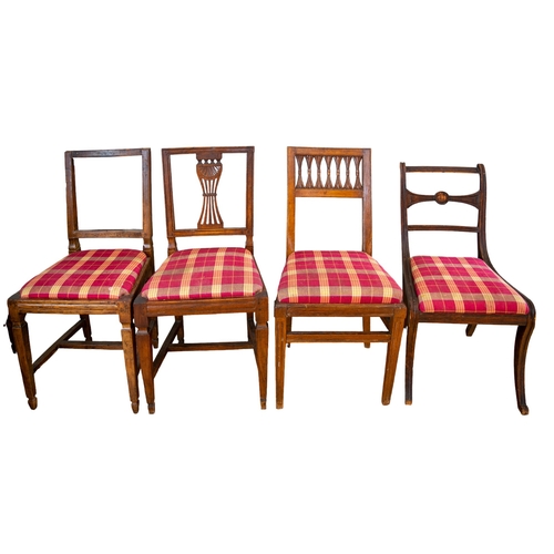 351 - Italian19th/20th CenturyA group of 10 harlequin dining chairsWith repairs and inconsistencies F... 