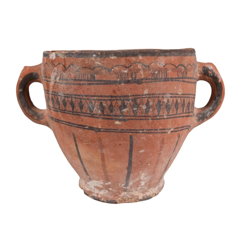 393 - Puglia300-400 BCAn impressive painted vase, together with two painted terracotta vasesTo be sold wit... 