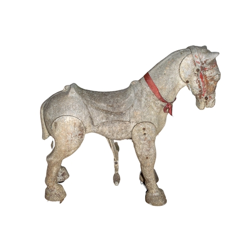 421 - ScottishCirca 1920A painted iron fairground horseTo be sold without reserve From the Gaia Serva... 