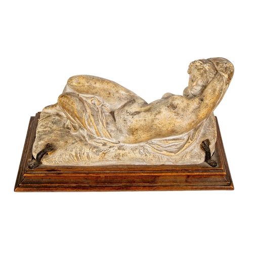 426 - Circle of Medardo RossoCirca 1880A reclining nude in plasterWith portrait underneathFrom the Ga... 