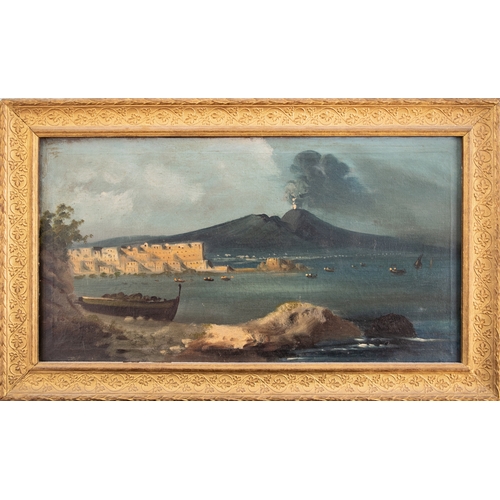 459 - Italian19th CenturyA View of the VesuviusOil on canvasDimensions:(Frame) 14.5 in. (H) x 23.5 in. (W)... 