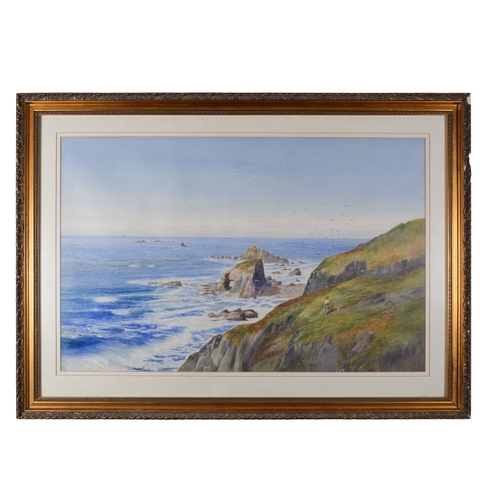 476 - Arthur Stanley Wilkinson (1860 - 1930)Summer's day at Lands EndWatercolour on paperSigned and inscri... 