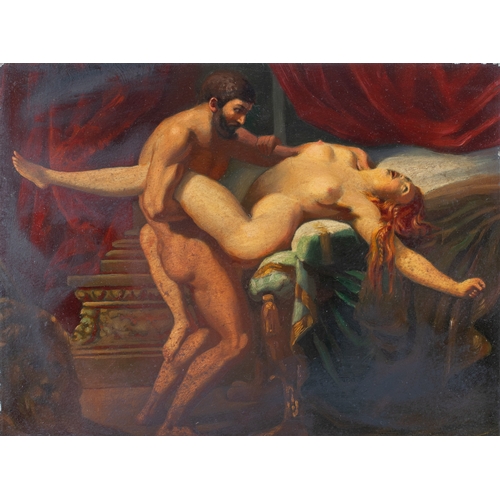 480 - ContinentalAntiqueA group of twelve erotic picturesMany of Neoclassical undertoneOil on board... 